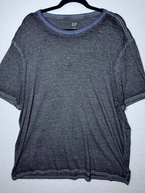 Gap Mens Size XXL Gray Burnout Ringer Crew Neck T-Shirt Tee Basic Casual Soft